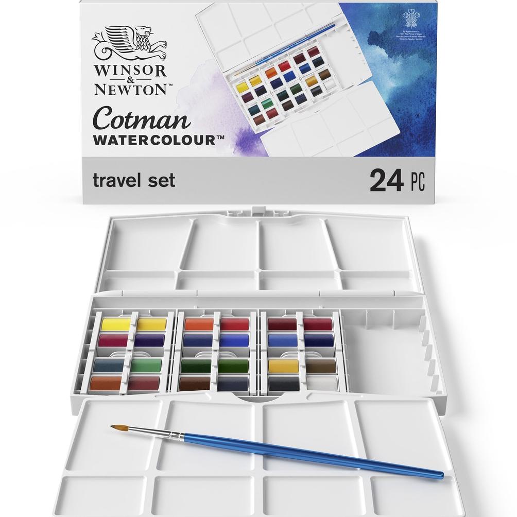 

Cat Air Winsor & Newton Cotman 24 Half Pan Watercolor Travel Set