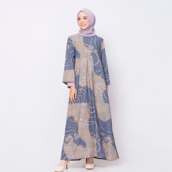 ZM Zaskia Mecca - Luny Dark Grey Dress Jelita Indonesia Edisi Maluku
