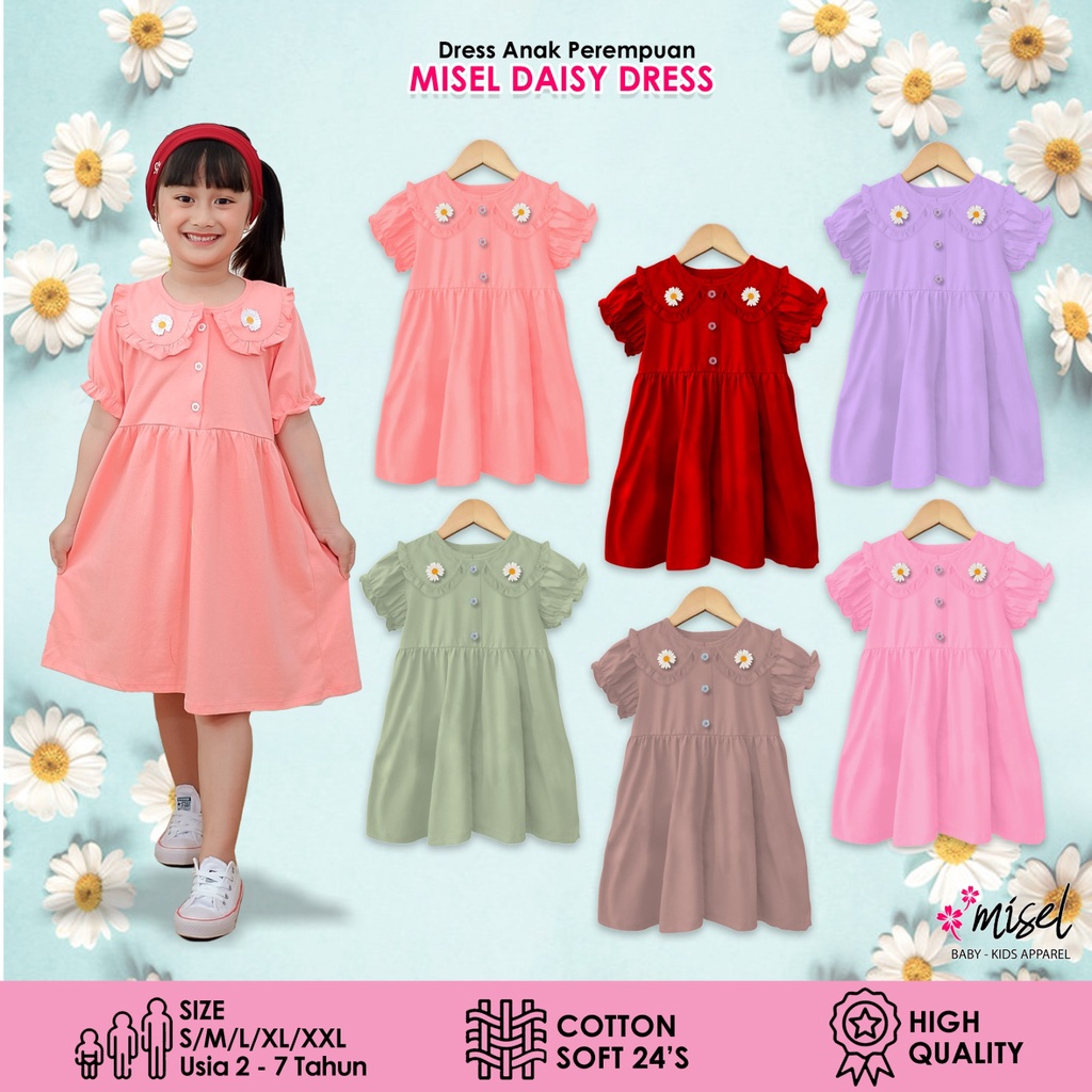 Baju Dress Anak Perempuan Agatchi Motif Bunga -  Dress Anak Perempuan