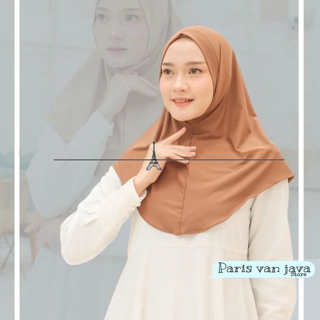 Hijab Bergo Instan Malay Jersey Daily Non Pad | Jilbab Instan Tanpa Pad