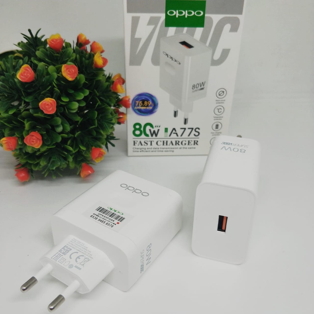 PROMO Power Adapter OPPO A77S Fast Charger 80W SUPERDART BY.SULTAN