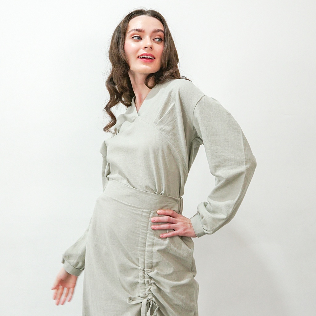 LIFE AT MANNANA Blouse Blus Kala Kila Hijau Sage Green