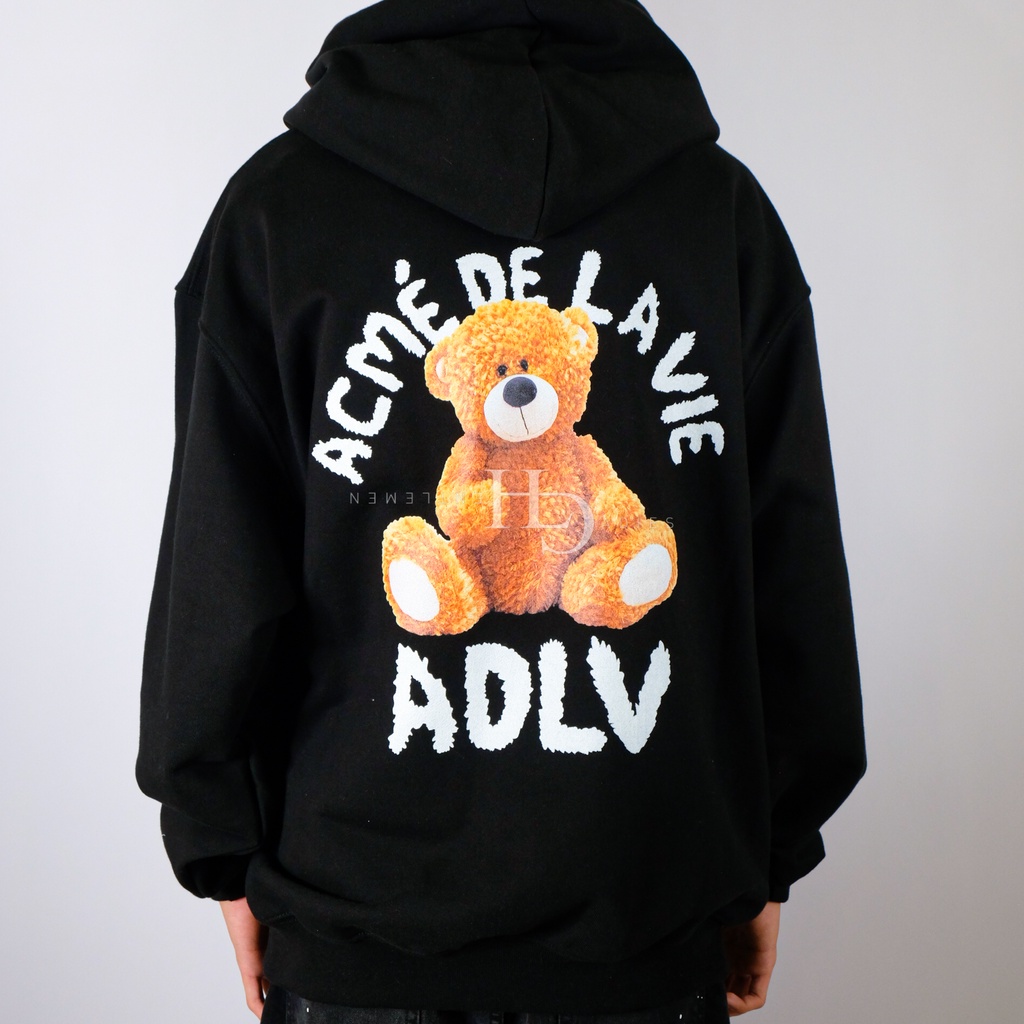 ADLV Teddy Bear Hoodie Black 100% Authentic