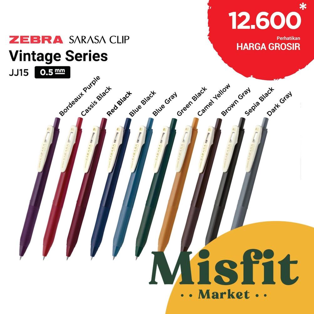 

BRANDS FESTIVAL ZEBRA SARASA CLIP JJ15 Gel Pen 0.5 mm VINTAGE Pulpen