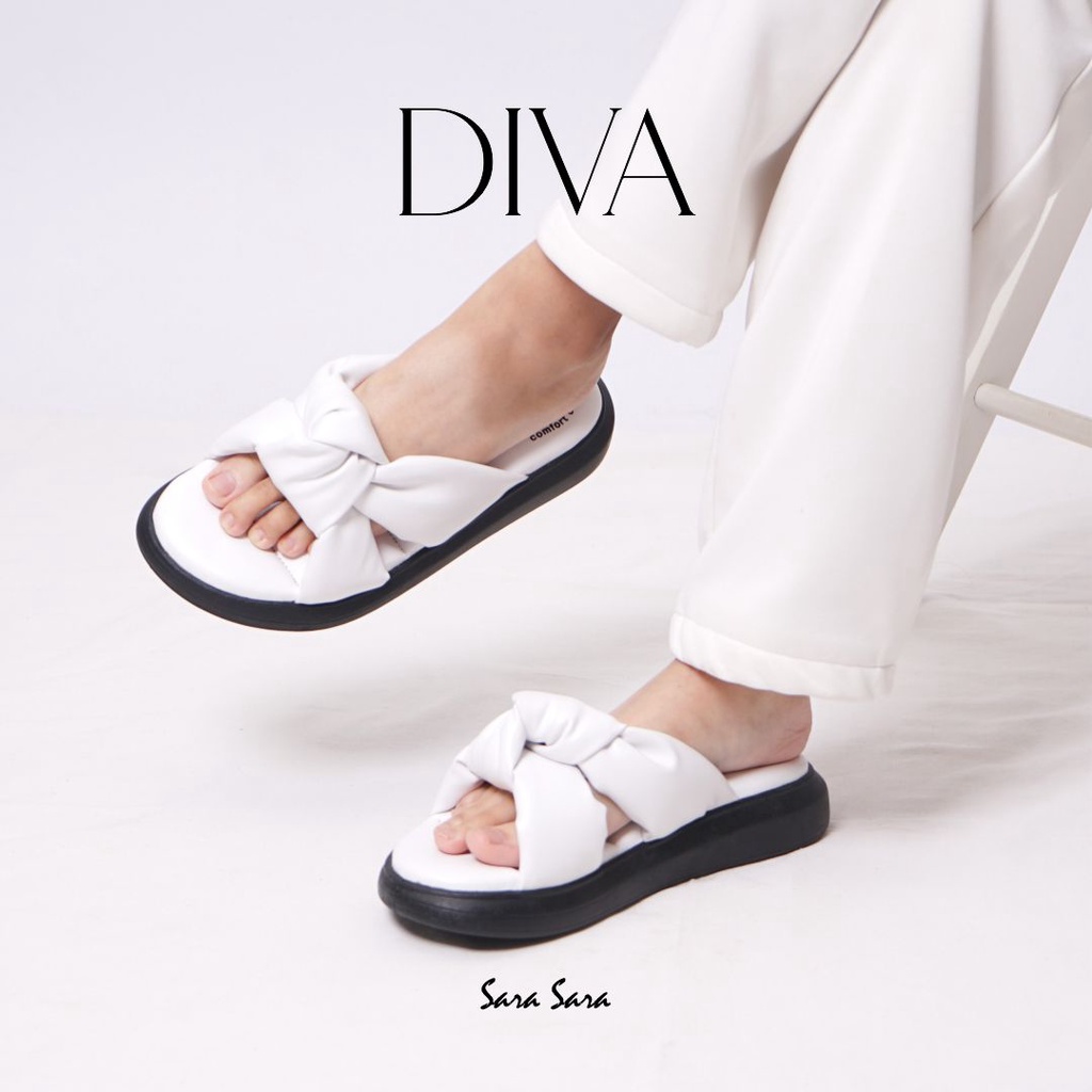 Sara Sara DIVA Sandal Wedges Wanita sandal empuk terbaru