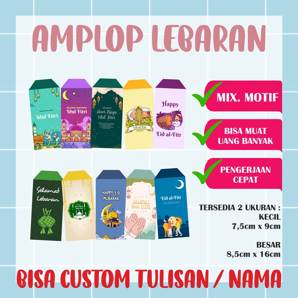 

Amplop Lebaran Amplop Idul Fitri THR Bisa Custom Murah (Part 5)