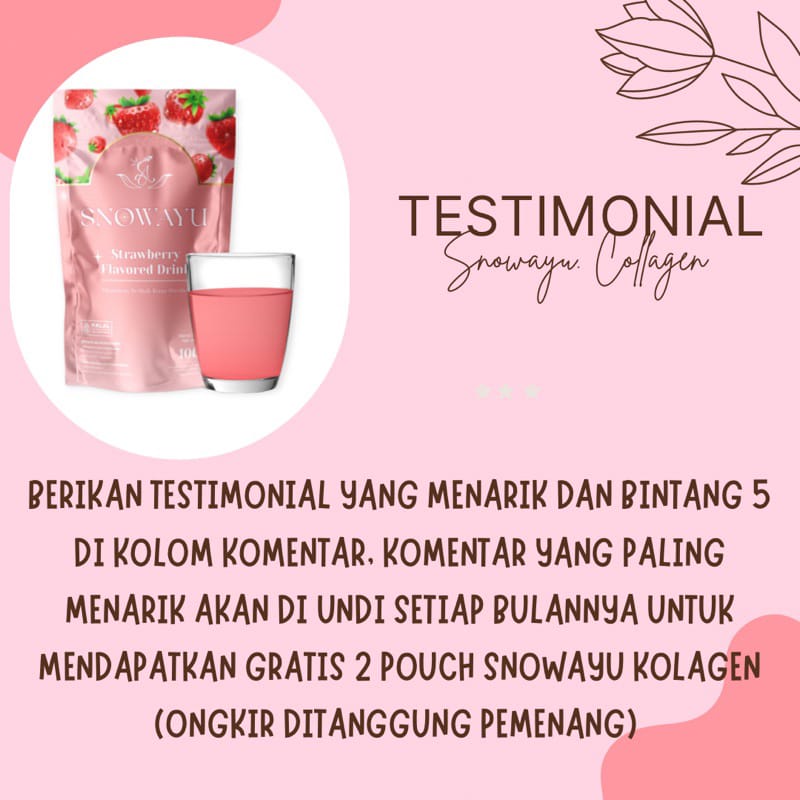 PAKET USAHA SNOWAYU COLLAGEN DRINK 100g | SKIN BOOSTER | MINUMAN PENCERAH KULIT PENCERAH TUBUH DARI DALAM