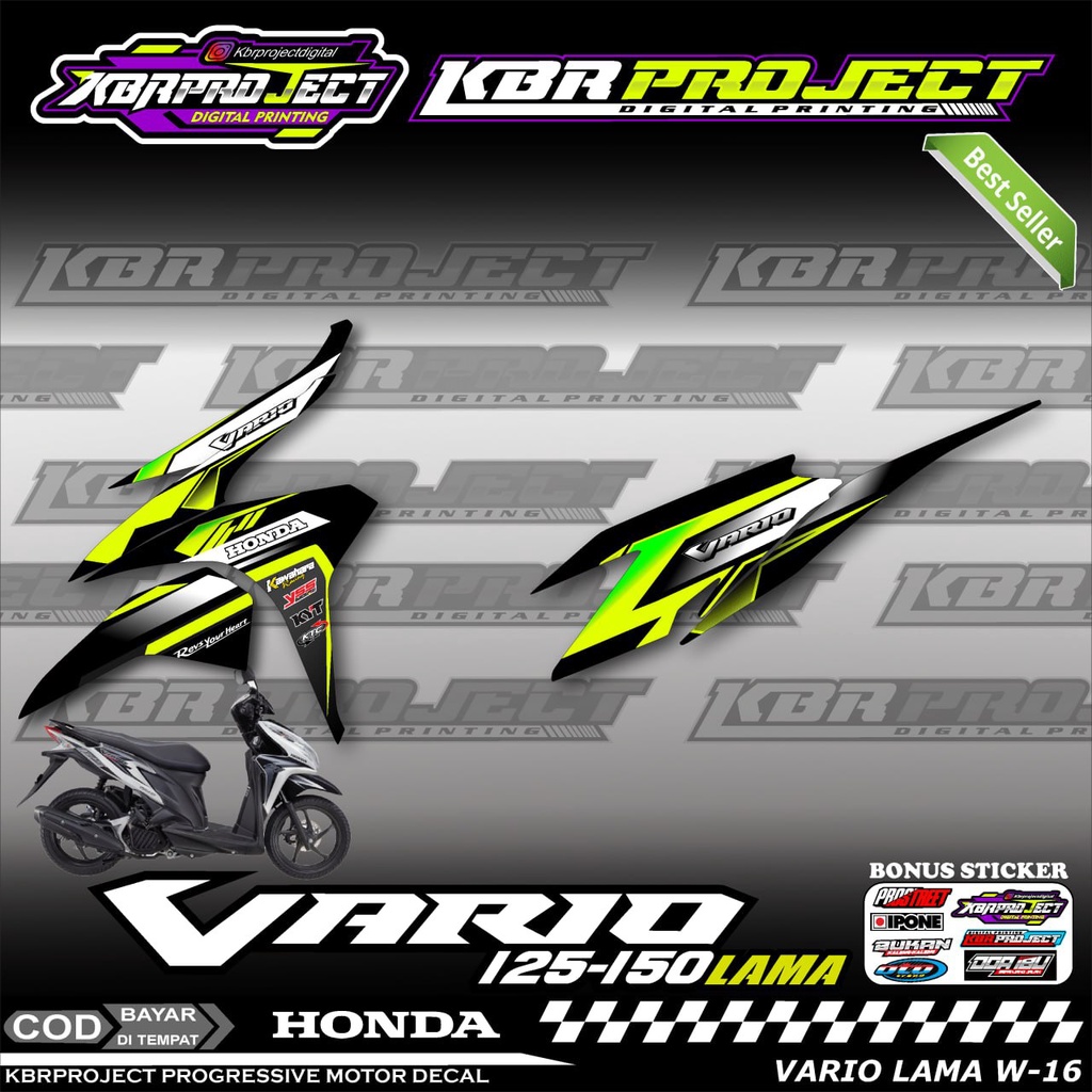 VARIO 125-150 LAMA STIKER SRTIPING MOTOR KEREN STIKER LIS VARIASI STIKER MOTOR HONDA DESAIN RACING W