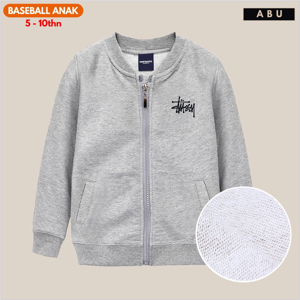 TERBARU !! STUSY  Jaket Baseball ORIGINAL Bomber Anak Laki-laki Perempuan KATUN Tebal