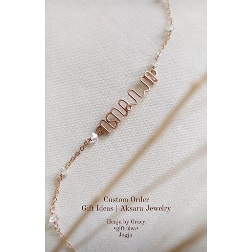 Henju By Gracy | Aksara Jawa Satellite Bracelet | Gelang Satelit Aksara Jawa