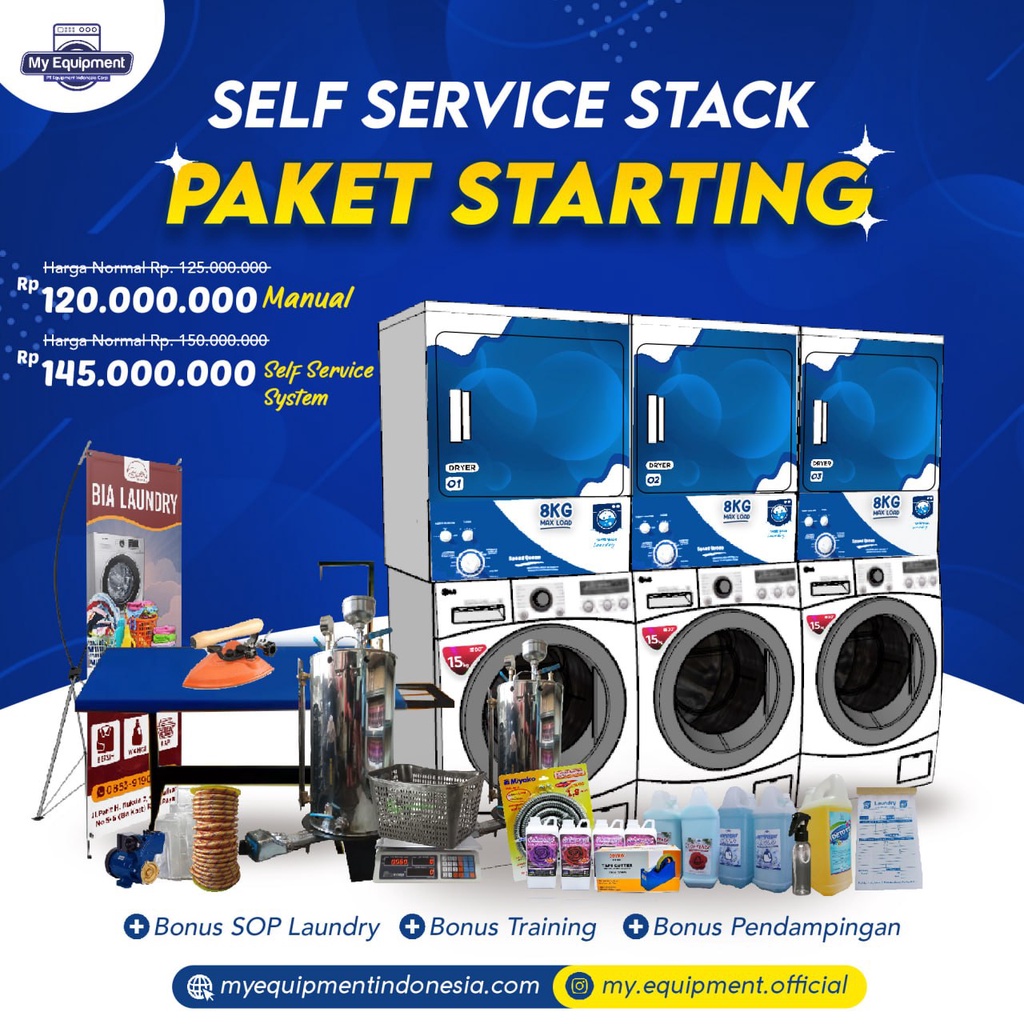 Paket Usaha Laundry Pontianak Stack STARTING