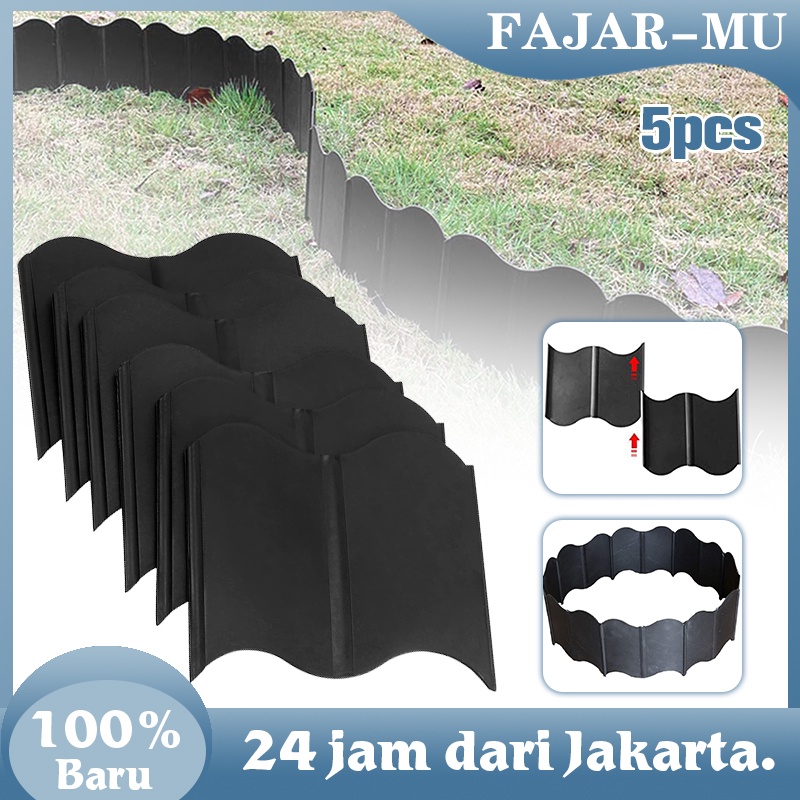 5pcs Set Pagar Pembatas Rumput Dan Taman Bahan Polypropyle 15.5 * 13.5 Cm Untuk Tanaman Pagar Dekora