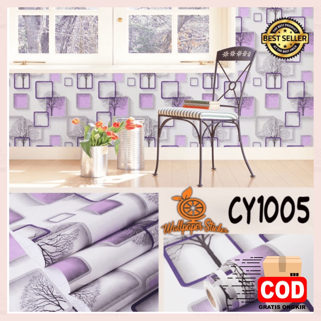 Wallpaper Stiker Dinding Ruang Tamu Wallstiker 45 CmX ±10 Meter Wallpaper Dinding