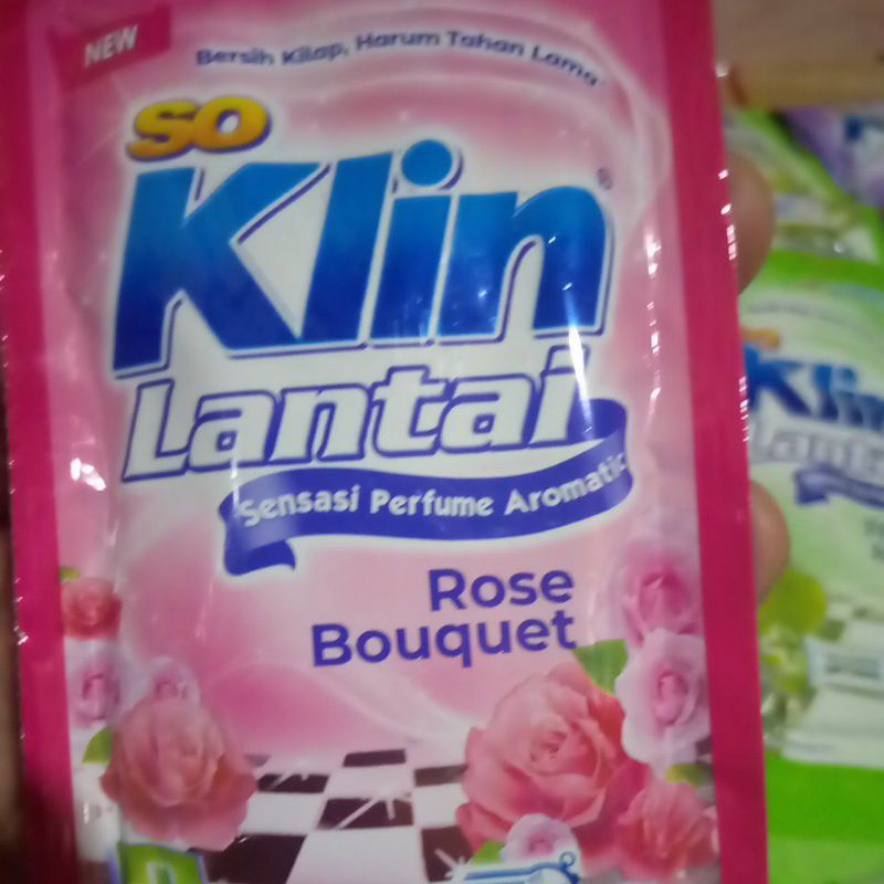SOKLIN SO KLIN Lantai 25 ml 1 Renceng Isi 12 Sachet Sabun Pembersih Lantai Pel Perlengkapan Rumah All Varian Rose Bouquet Pink Marint Mint Ice Pine Blue Fruity Apple Hijau Floral Lavender Ungu Citrus Lemon Sereh Grosir Murah Wings