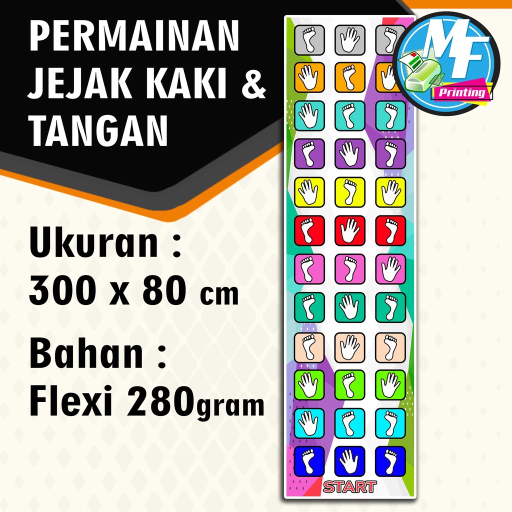 (Model A) 300 x 80 Permainan Jejak Kaki & Tangan