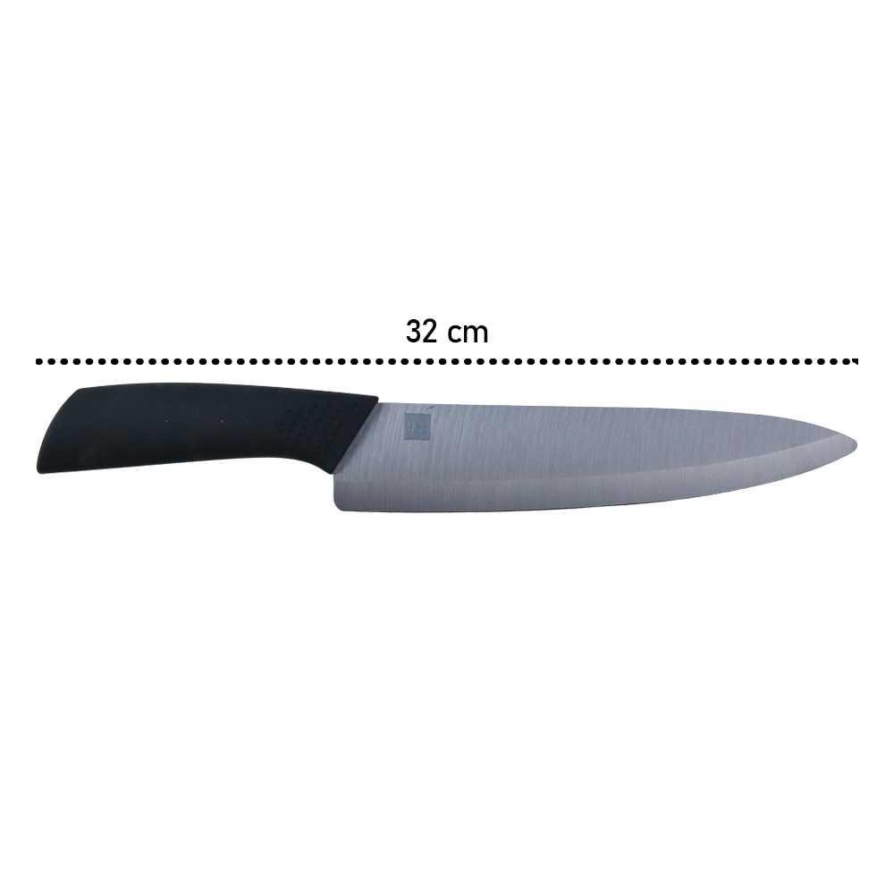 Huohou Pisau Dapur Kitchen Knife Bahan Keramik 8 Inch - HU0011 - Black