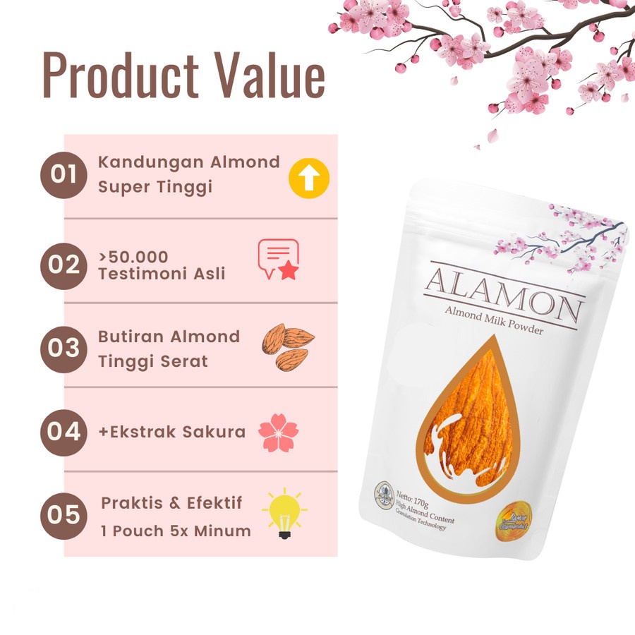 

SUSU ALMOND PREMIUM 150gram