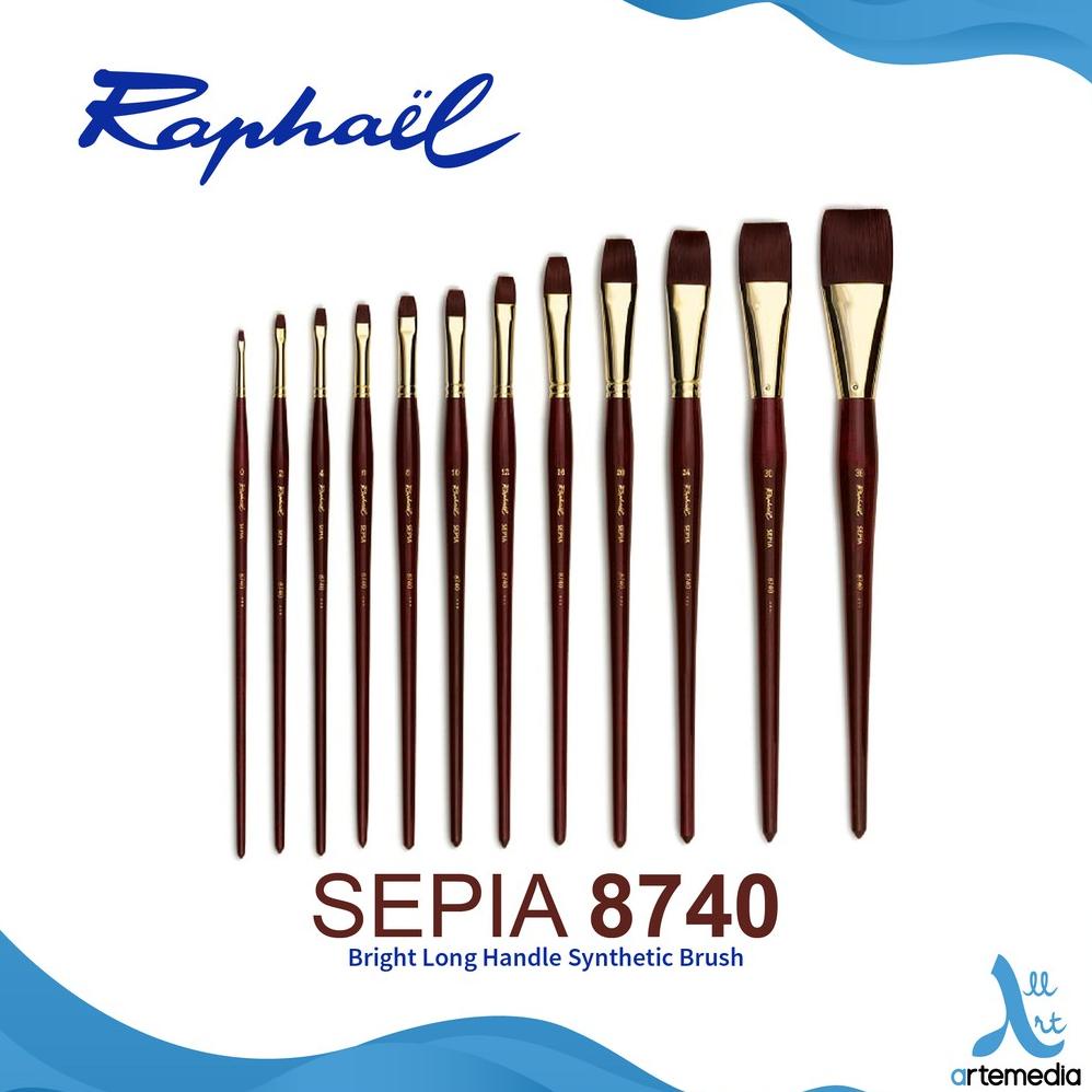 

Kuas Lukis Raphael 8740 Short Flat Bright Sepia Acryl Synthetic Brush