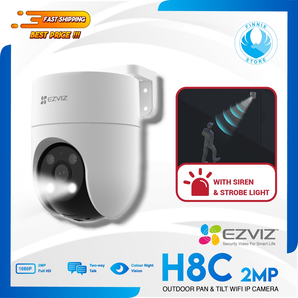 EZVIZ H8C 1080P Pan &amp; Tilt Indoor / Outdoor Wifi IP Camera CCTV