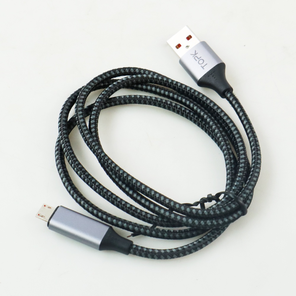TOPK Kabel Charger Micro USB TPE 3A 1M with Watt Meter - CS0132