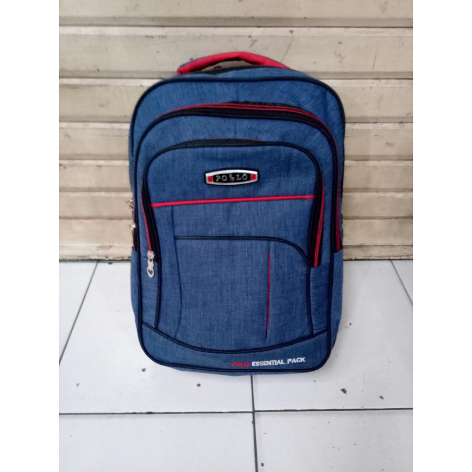 Ransel Gendong Polo Alfito Bordir Tas Laptop Sekolah SMP SMA Backpack Punggung Pria Keren Tas Kerja Dinas