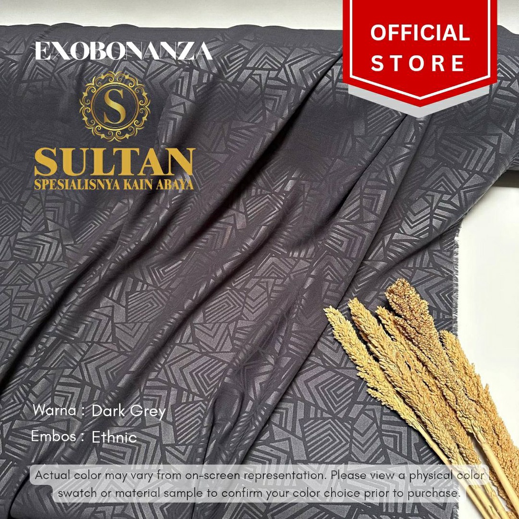 50CM EMBOS ETHNIC EXO BONANZA DARK GREY KAIN ABAYA SULTAN