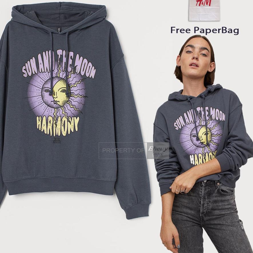 ❋ Hoodie H&M Sun And The Moon Original hnm Hoodie sun and the moon grey ✸