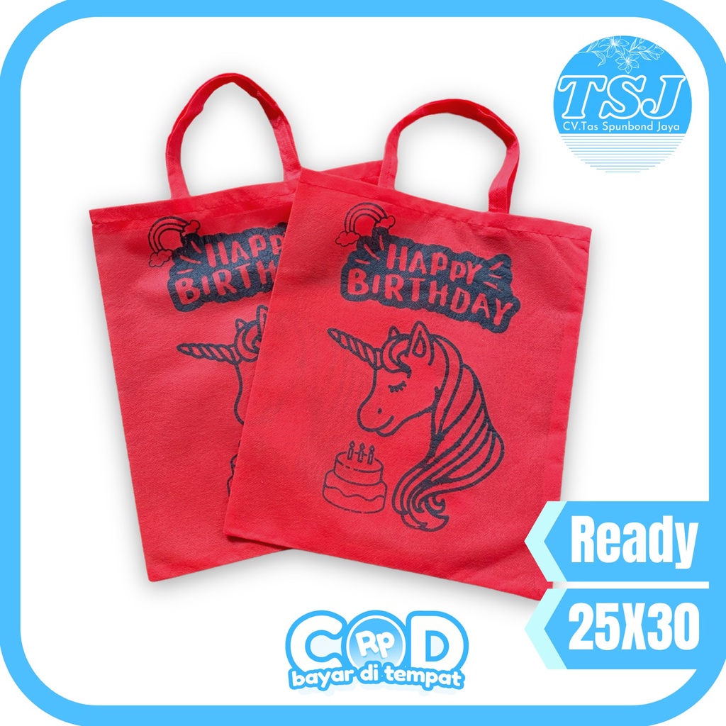 

TAS ULTAH TERLARIS DAN TERMURAH READY STOCK BANYAK SIAP KIRIM MOTIF UNIK LUCU KEKINIAN GOODIEBAG BINGKISAN ULANG TAHUN F25X30 UNICORN MERAH
