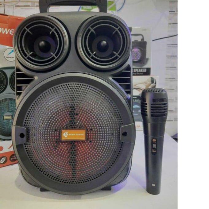 ☑ COD Speaker bluetooth portabel karaoke 3381 model koper FREE MIC big bass Termurah//Salon Aktif Ki
