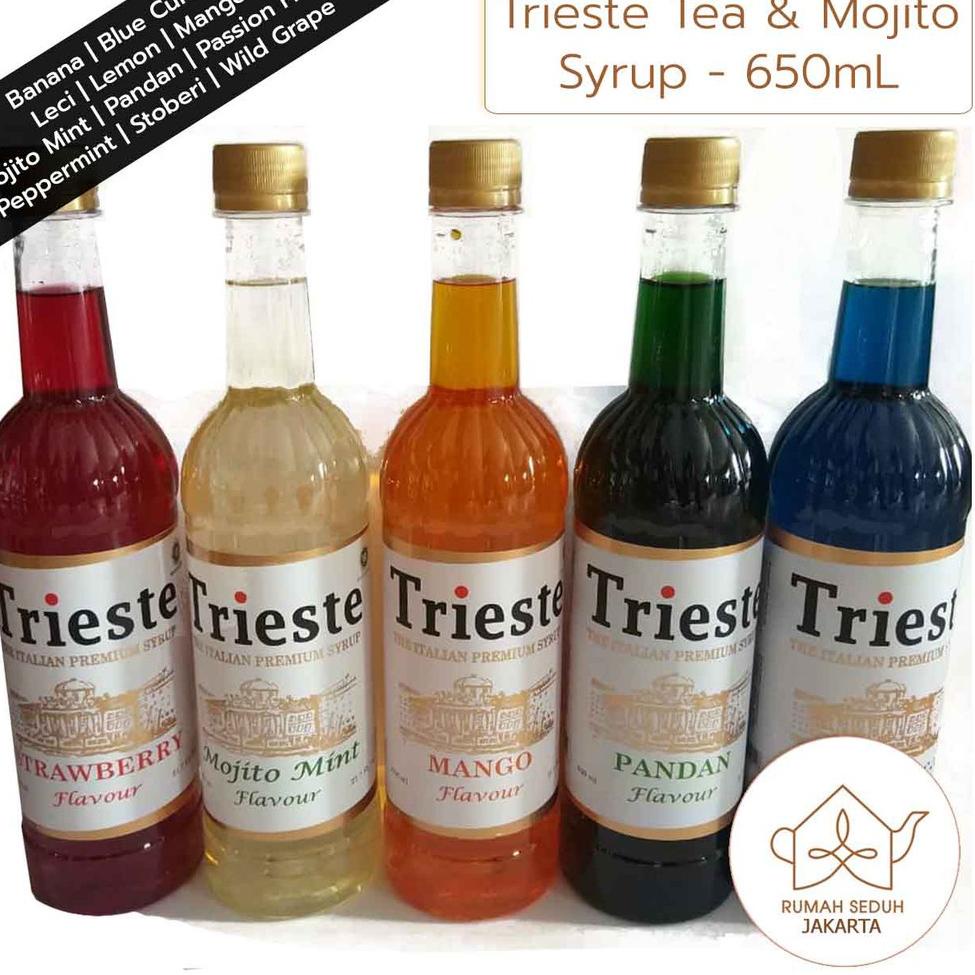 

(COD )NEW_PRODUCT Trieste Italian Syrup 650 mL - Tea and Mojito Syrup Series - Mint, Lychee, Mango, Strawberry, Pandan