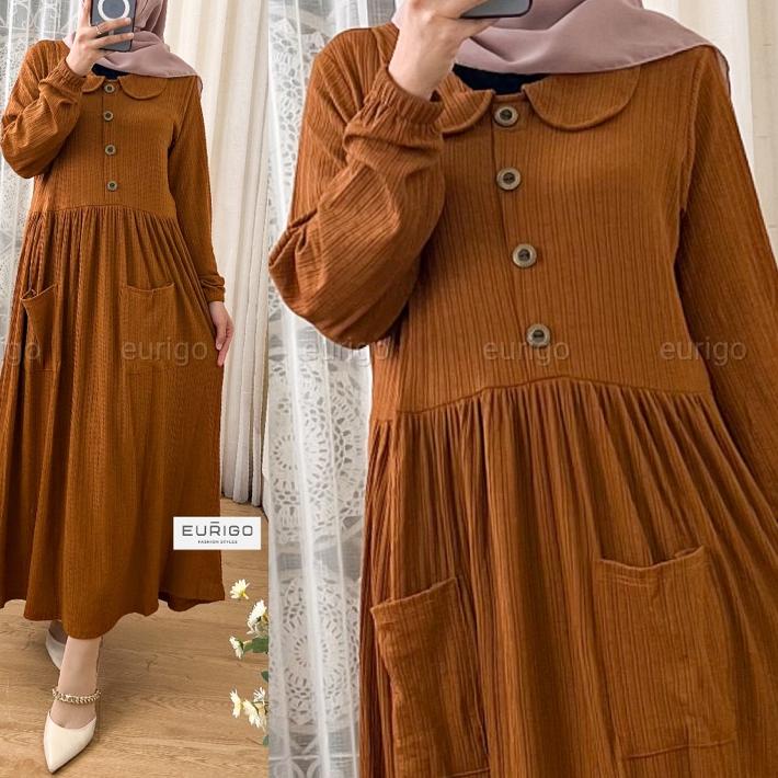 ♦ Pocita Midi Dress - Kaos Knite Rajut LD104+ /  ❋