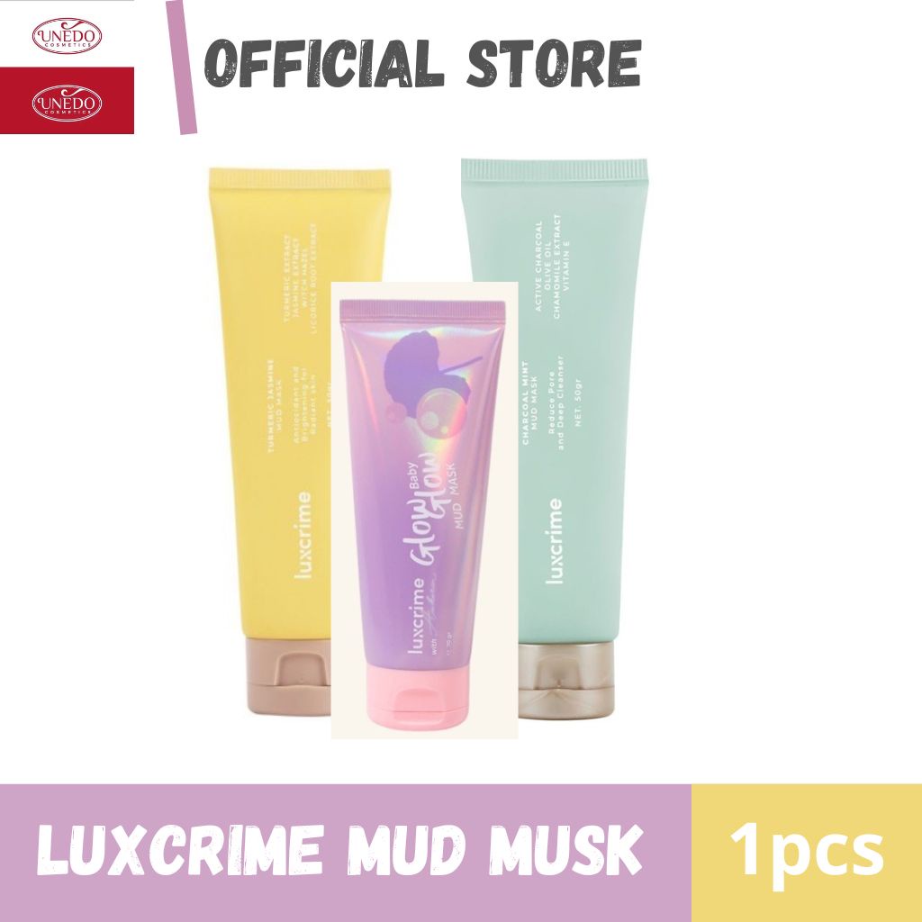 Luxcrime Mud Turmeric Charcoal Mud Masker Wajah