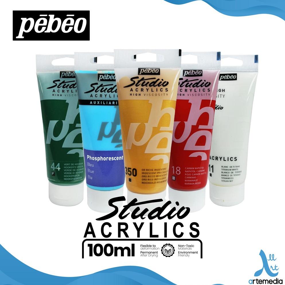 

Cat Akrilik Pebeo Acrylic Studio Fine 100ml Acrylic Paint Color Titanium White