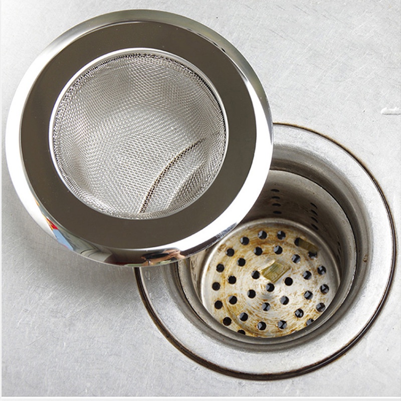 Saringan Wastafel Cuci Piring Sink Lubang Air / Filter Sink Bathroom Kitchen Filter Stainless Steel Mesh Sink Strainer Filter