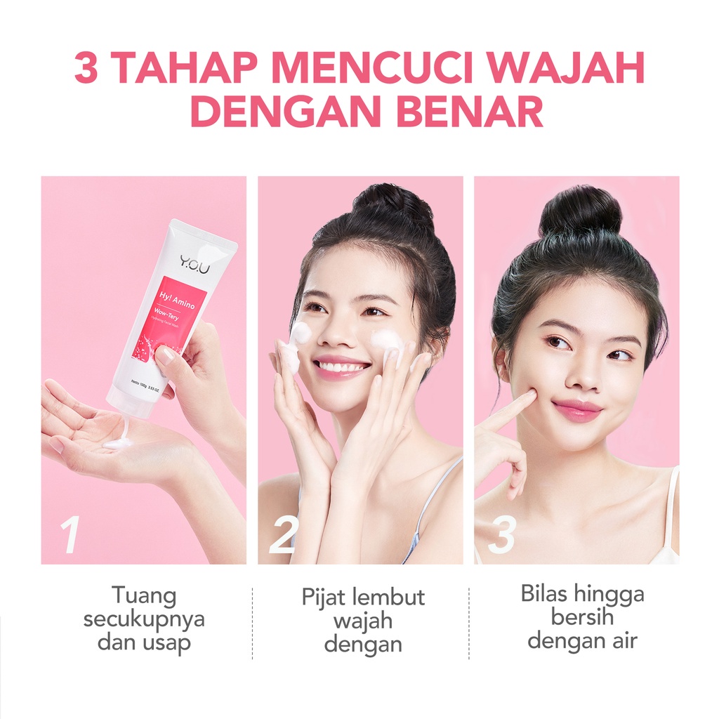 [BPOM][100%ORI&amp;READY]YOU Hy! Amino Wow-Tery Hydrating Facial Wash Sabun Cuci Muka