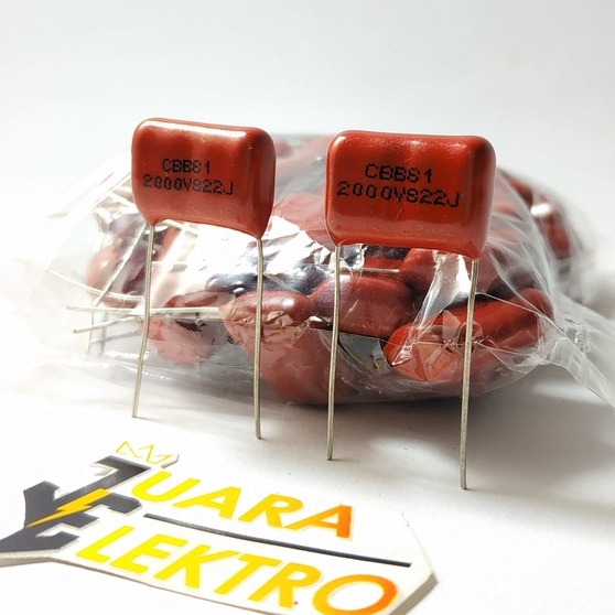 Capasitor Milar 822J / 2000V Merah | Kapasitor Milar 822 J / 2K Volt