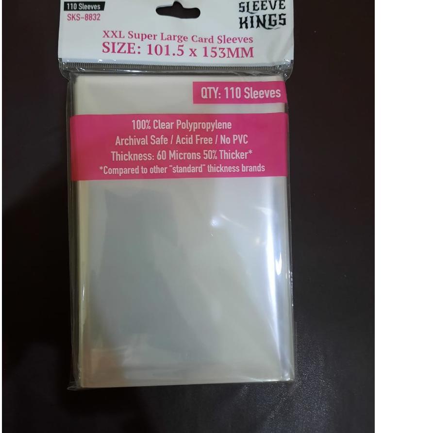 ➴ Sleeve Kings "XXL" Card Sleeves 101. mm -110 Pack, 60 Microns ●