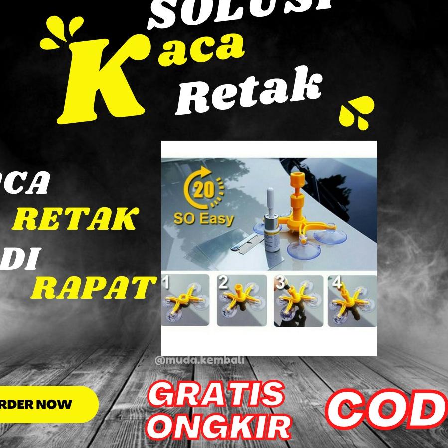 [Depan1] WINDSHIELD REPAIR KIT LEM CAIRAN PEREKAT UNTUK KACA AQUARIUM AKUARIUM BENING MOBIL LAYAR LC