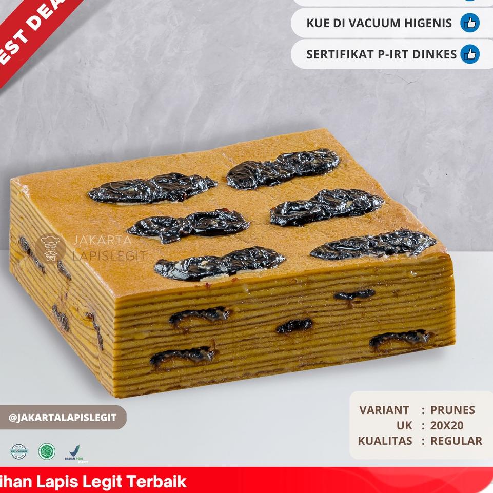 

✯ KUE LAPIS LEGIT Prunes Wisman 100% Halal Plum 20x20 ♟