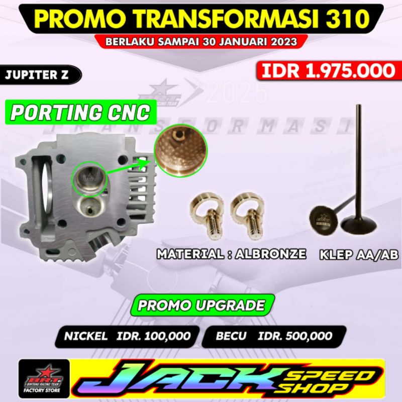 HEAD BRT JUPITER Z OLD 110 BURHAN / VEGA R CRYPTON 26/23 27/23 28/23 28/24 29/24 34/29 SILINDER CYLI
