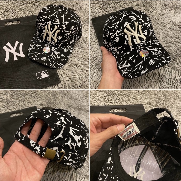 Topi Pria Topi Baseball NY MLB Pria Wanita Cotton Import Baseball Cap NY Topi - 1(J8G4) Topi Basebal