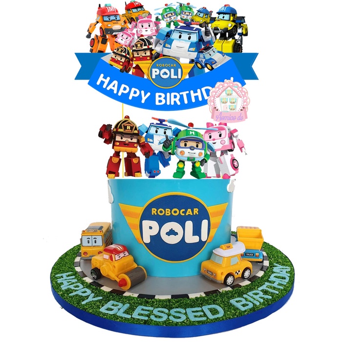 Terlaris Robocar Poli Cake Topper
