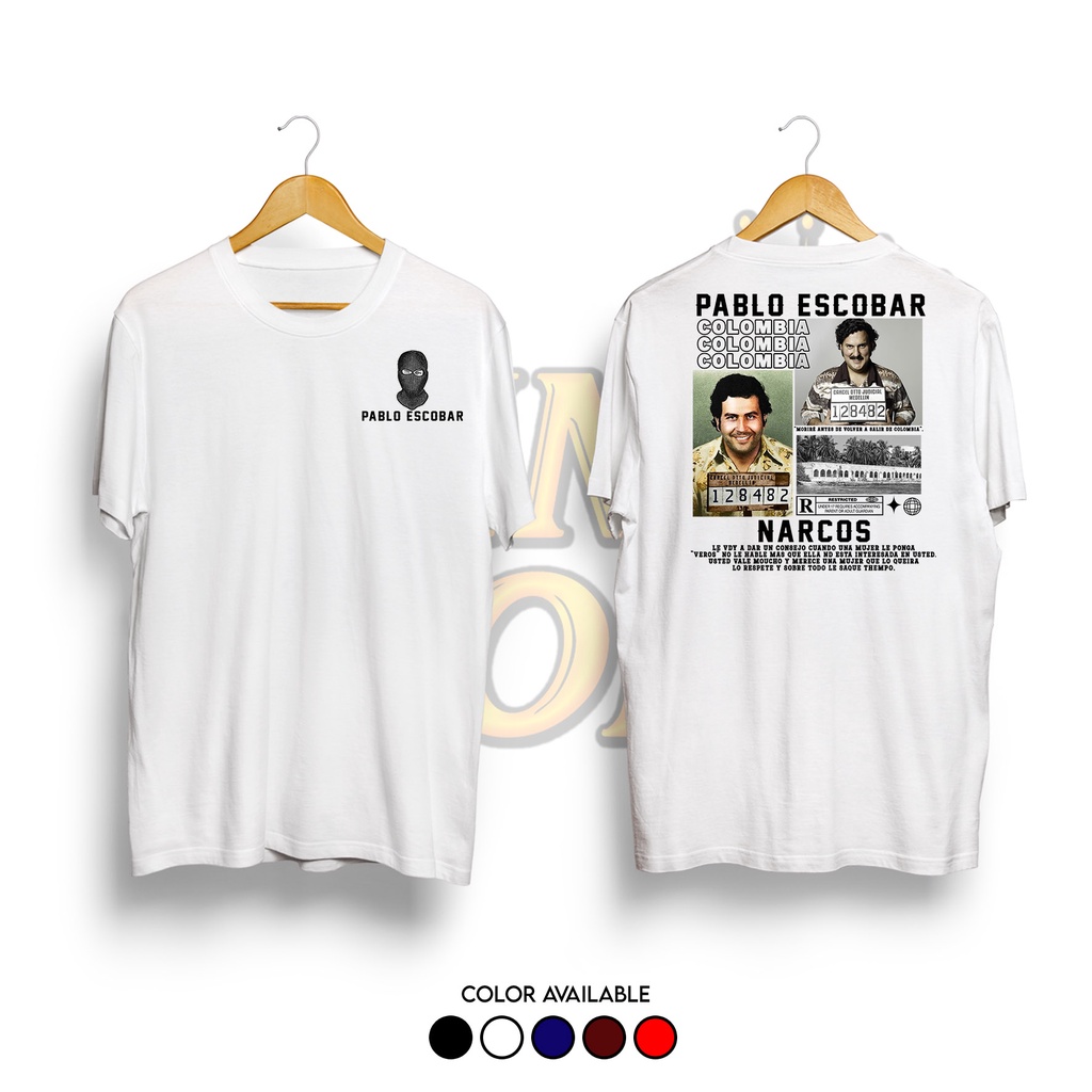 Kaos Distro Original Workout Streetwear Kaos Pablo Escobar - T-Shirt Pria -Atasan pria - Fashion Pri