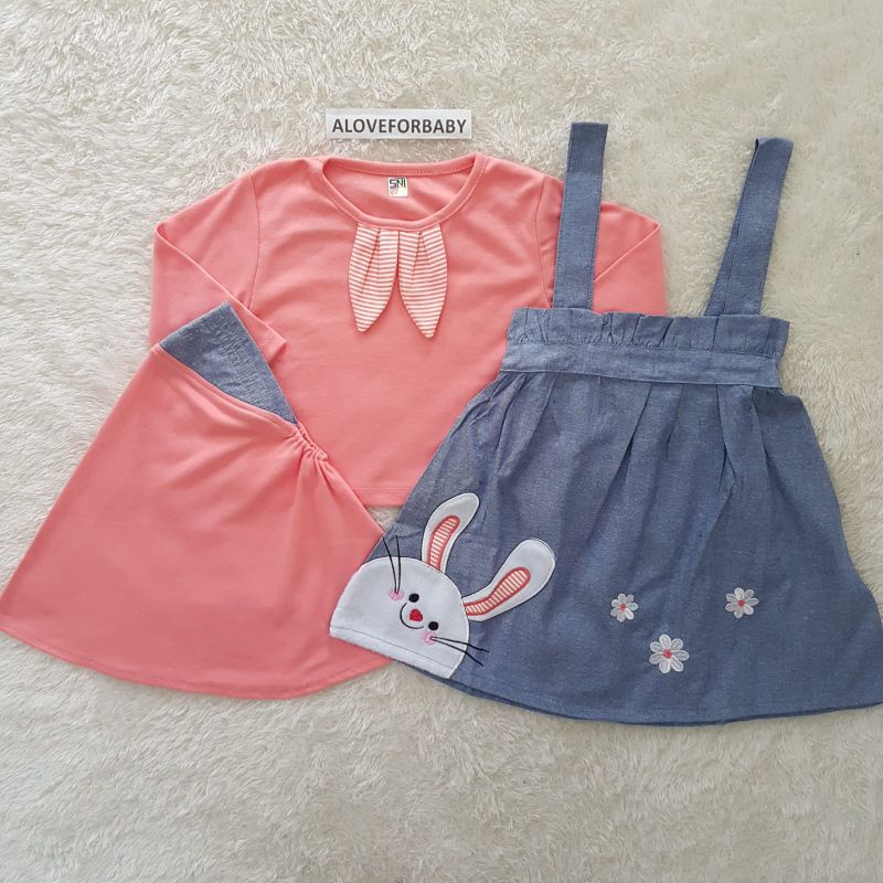 Baju Anak Perempuan Nezu Bunny set