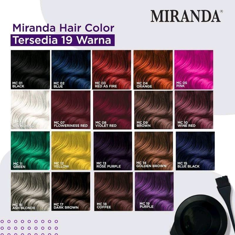 Miranda Hair Color | Pewarna Rambut - 30ml