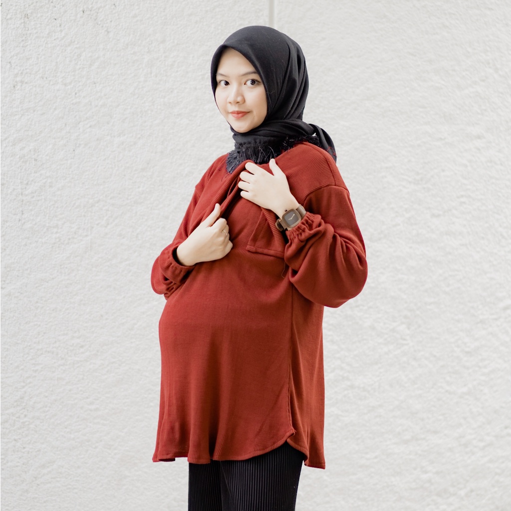 Bajuboo Safira vol.1 - Tunik Apron Busui &amp; Bumil Friendly Nursing Wear