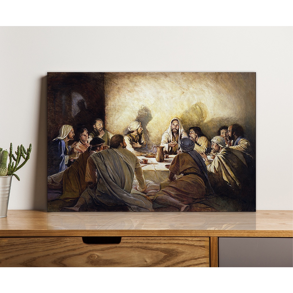 pajangan dinding kristen perjamuan kudus ukuran 20x30cm / the last supper / perjamuan terakhir