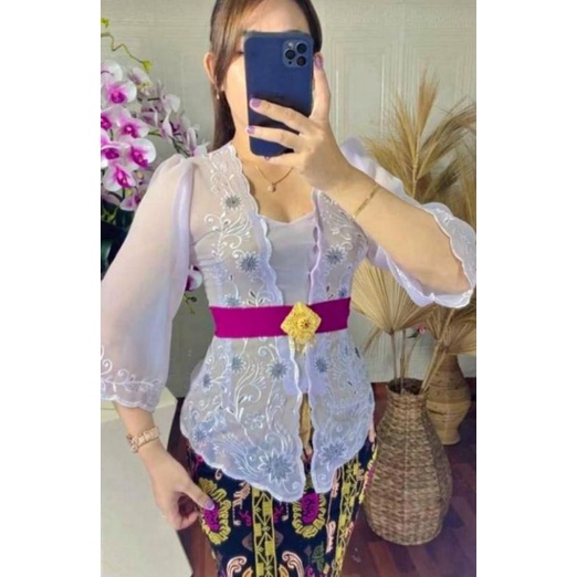 kebaya bordir putih