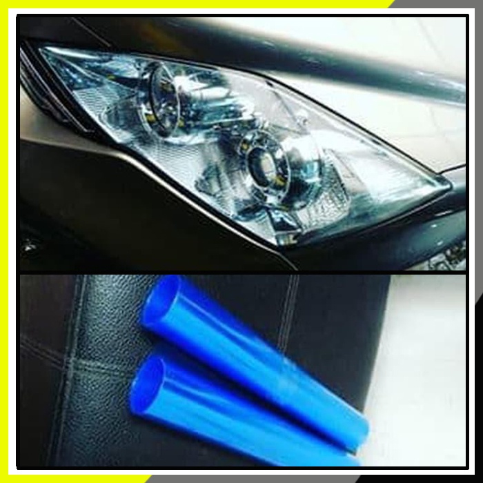 Sticker Kaca Lampu Mobil Motor Stiker Headlamp Blue Hybrid Per Lembar 30cm x 50cm Stiker Lampu Mobil