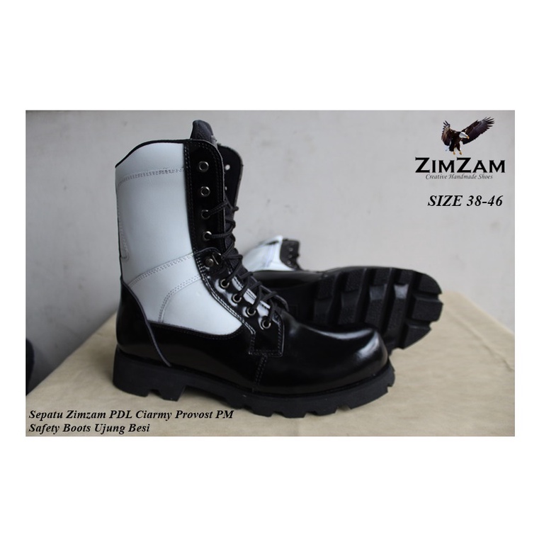 Promo Sepatu PM CIARMY Provost Kulit Asli Safety Ujung Besi TNI POLRI Terlaris Murah